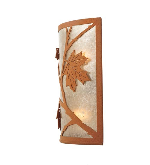 10"W Maple Leaf Wall Sconce