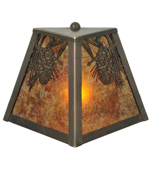 9" Wide Winter Pine Wall Sconce