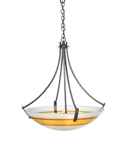 26"W Metro Fusion Saturno Glass Inverted Pendant