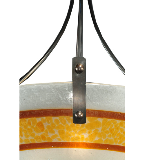 26"W Metro Fusion Saturno Glass Inverted Pendant