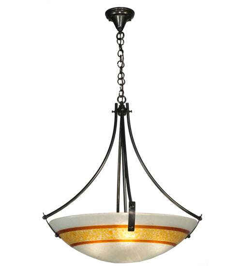 26"W Metro Fusion Saturno Glass Inverted Pendant