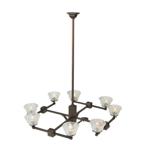 48"W Revival Summer Wheat 8 Lt Gas Chandelier