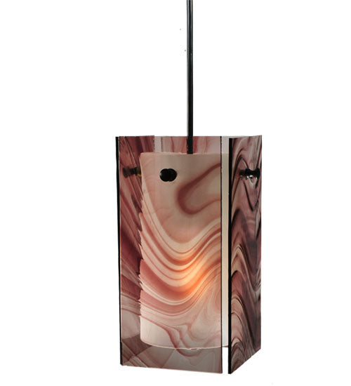 5"Sq Metro Chambord Swirl Quadrato Mini Pendant