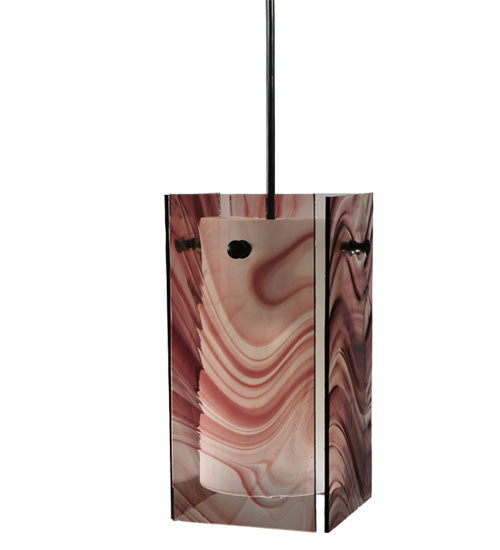 5"Sq Metro Chambord Swirl Quadrato Mini Pendant