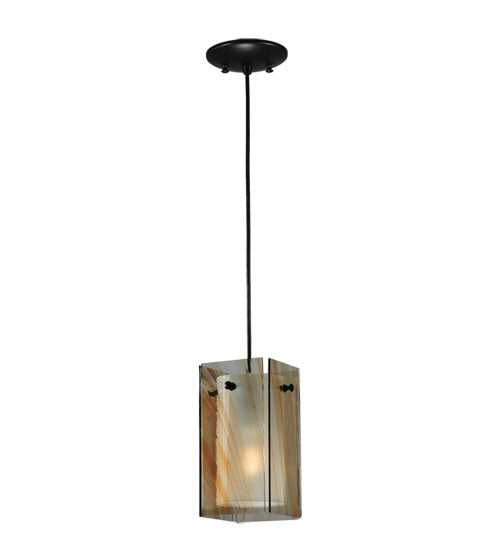 5"Sq Metro Cinnamon Swirl Quadrato Mini Pendant