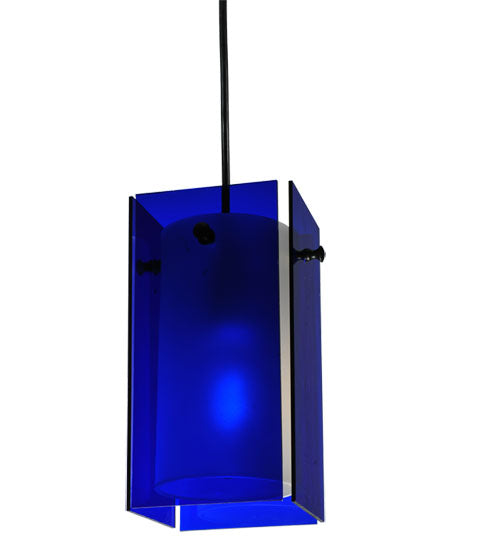 5"Sq Metro Blue Quadrato Mini Pendant