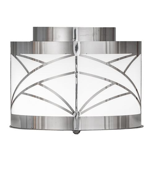 9" Wide Revival Deco Cilindro Flushmount