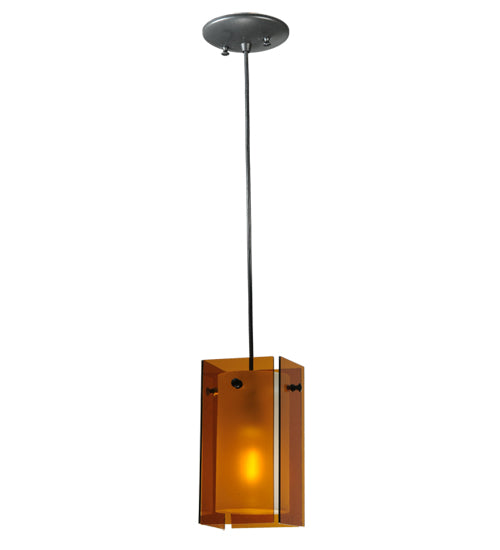 5"Sq Metro Amber Quadrato Mini Pendant