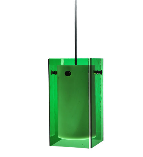 5"Sq Metro Green Quadrato Mini Pendant