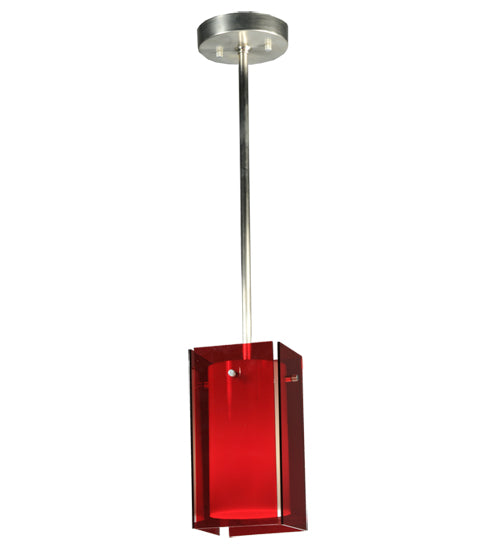 5"Sq Metro Red Quadrato Mini Pendant