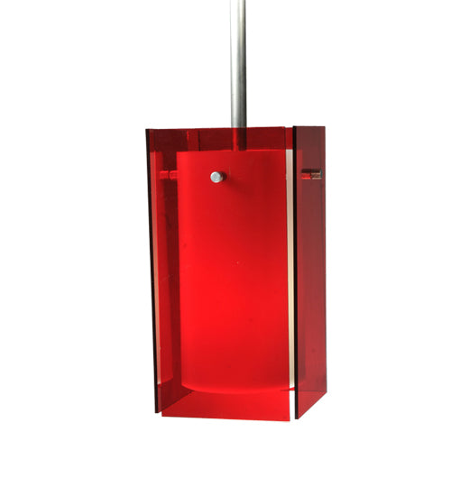 5"Sq Metro Red Quadrato Mini Pendant