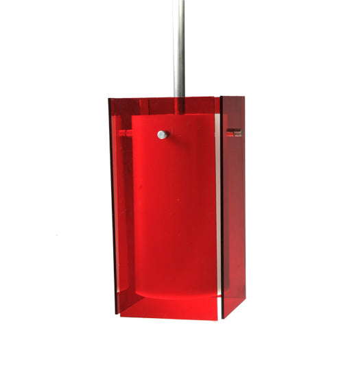 5"Sq Metro Red Quadrato Mini Pendant