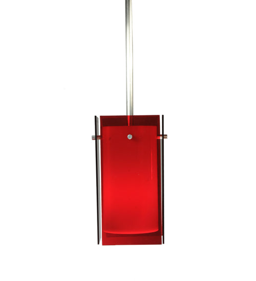 5"Sq Metro Red Quadrato Mini Pendant