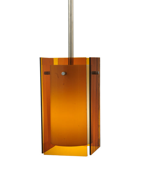 5"Sq Metro Amber Quadrato Mini Pendant