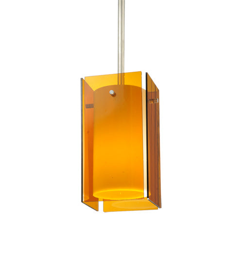 5"Sq Metro Amber Quadrato Mini Pendant