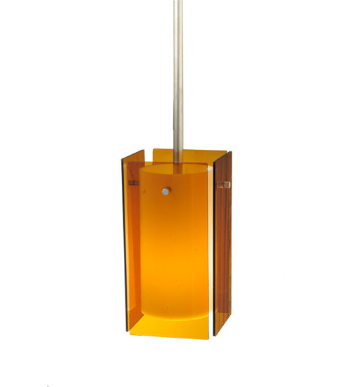 5"Sq Metro Amber Quadrato Mini Pendant