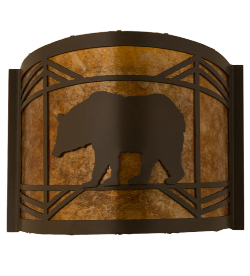 12"W Lone Bear Wall Sconce