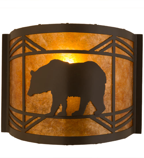 12"W Lone Bear Wall Sconce