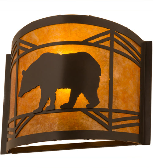 12"W Lone Bear Wall Sconce