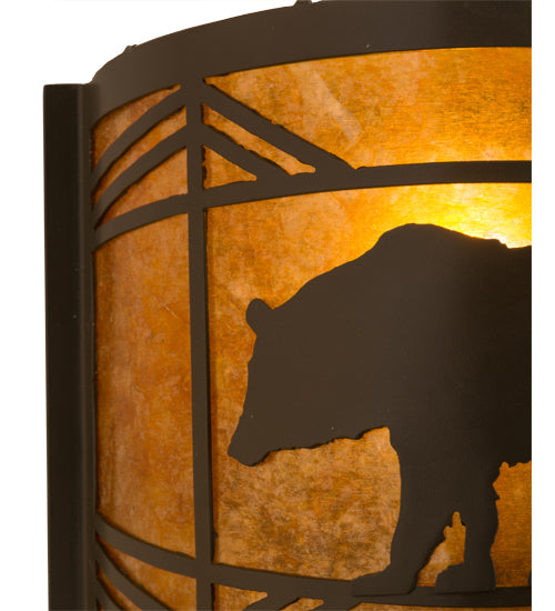 12"W Lone Bear Wall Sconce