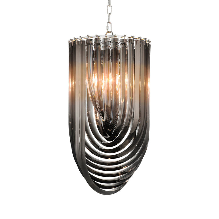 Chandelier Murano Smoke 14" Diameter X 25.5" H