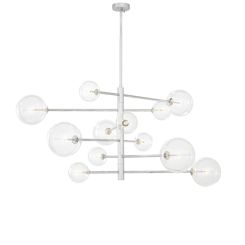 Chandelier Argento L Nickel Finish