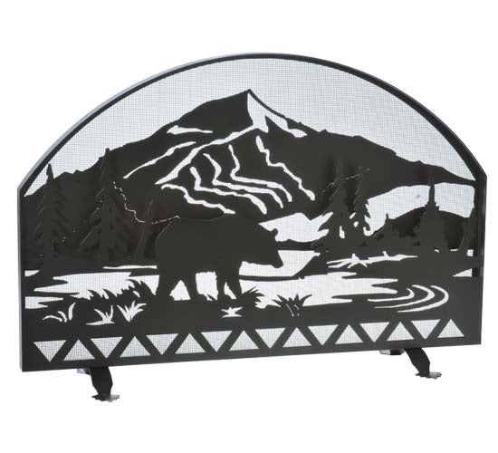 48"W X 32"H Bear Creek Arched Fireplace Screen