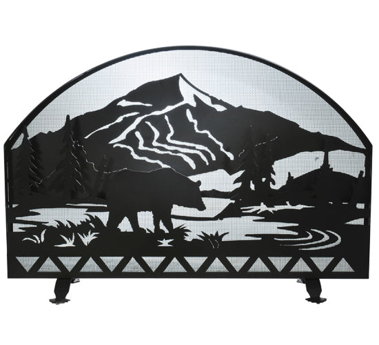 48"W X 32"H Bear Creek Arched Fireplace Screen