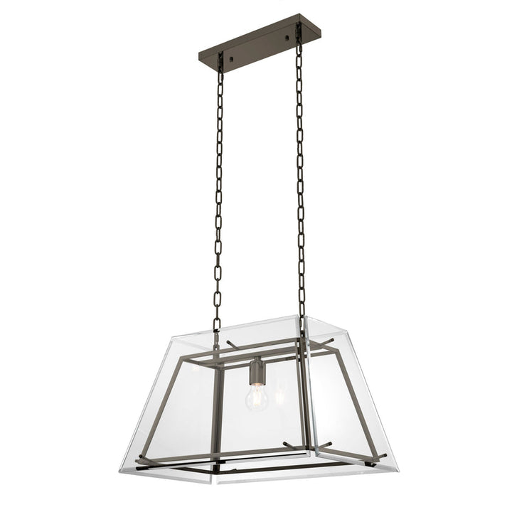 Chandelier Azure S Bronze Finish Beveled Glass