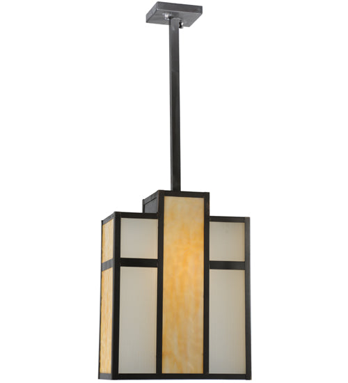 12" Long Cityscape Oblong Pendant