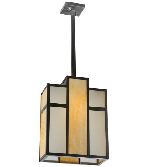 12" Long Cityscape Oblong Pendant