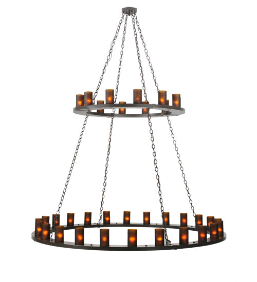 72"W Loxley 36 Lt Two Tier Chandelier