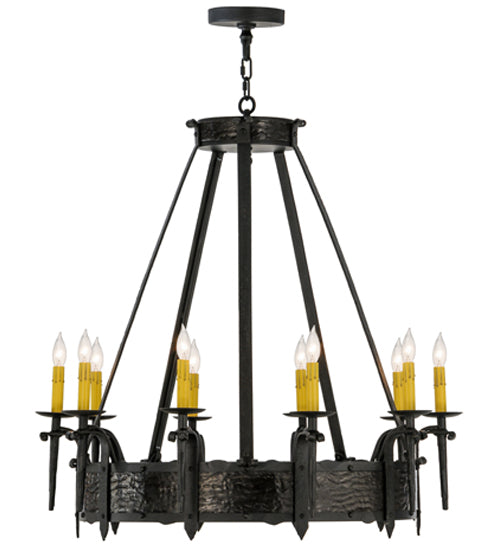 35"W Costello 10 Lt Chandelier