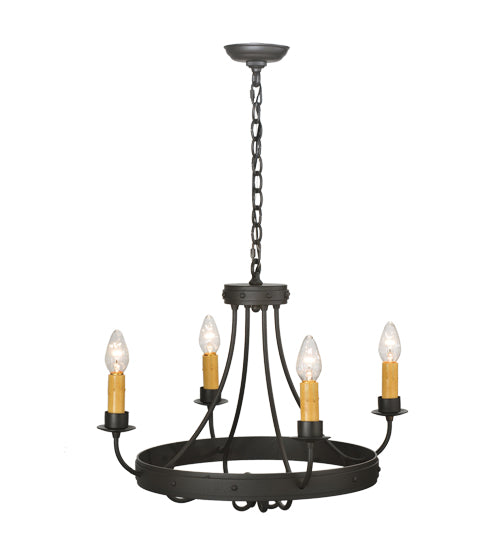 25" Wide Franciscan 4 Light Chandelier