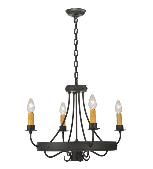 25" Wide Franciscan 4 Light Chandelier