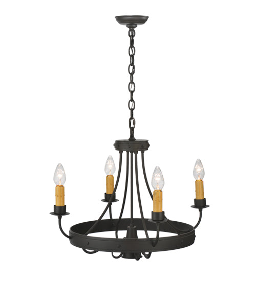 25" Wide Franciscan 4 Light Chandelier