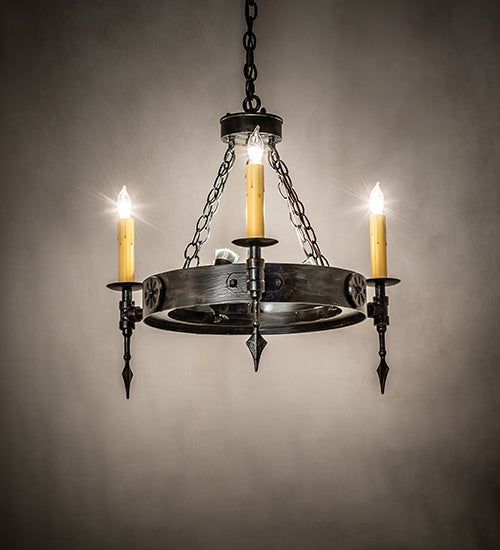 27" Wide Warwick 6 Light Chandelier