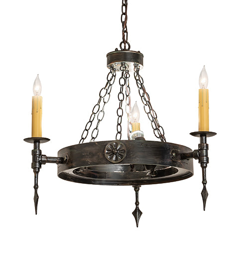 27" Wide Warwick 6 Light Chandelier