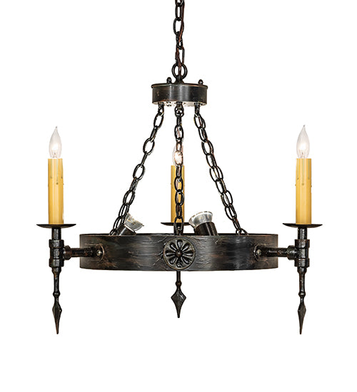 27" Wide Warwick 6 Light Chandelier