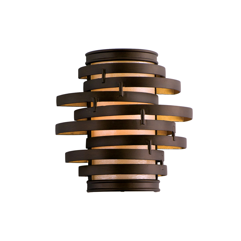 Vertigo Wall Sconce 10" - Bronze And Gold Leaf