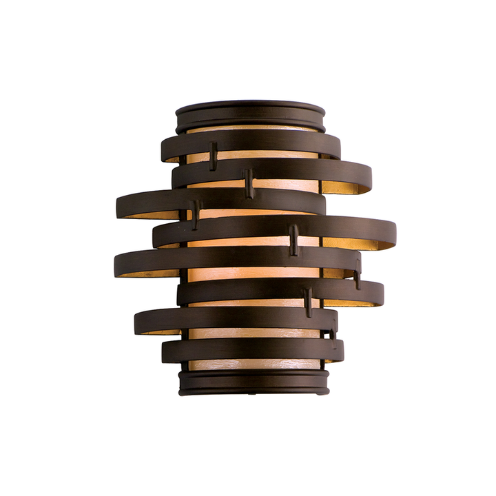 Vertigo Wall Sconce 10" - Bronze And Gold Leaf