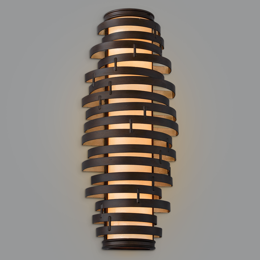 Vertigo Wall Sconce 24" - Bronze And Gold Leaf