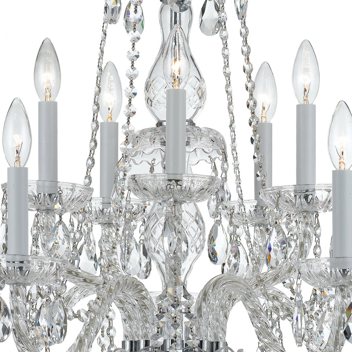 Crystorama Traditional Crystal 10 Light Spectra Crystal Polished Brass Chandelier