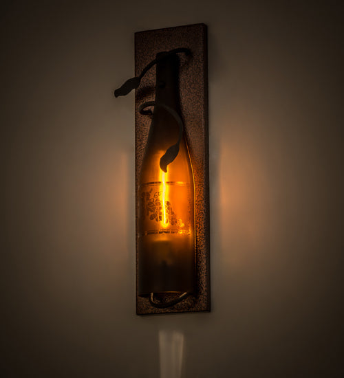 4.5"W Tuscan Vineyard Wine Bottle Wall Sconce