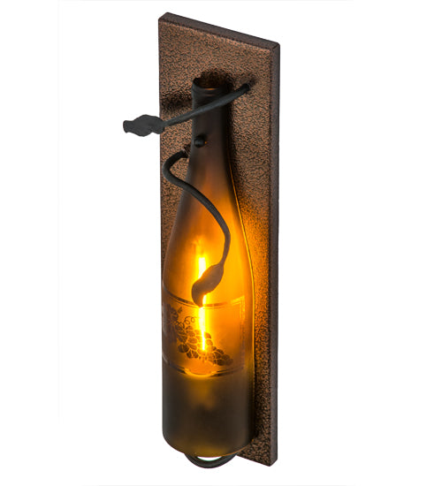 4.5"W Tuscan Vineyard Wine Bottle Wall Sconce