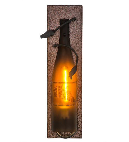 4.5"W Tuscan Vineyard Wine Bottle Wall Sconce