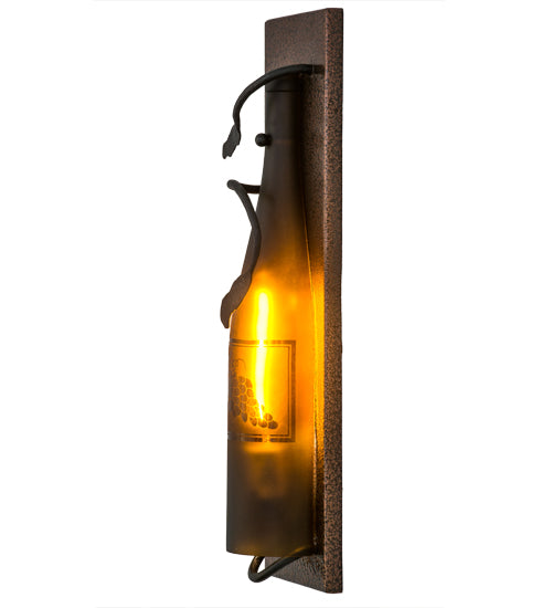 4.5"W Tuscan Vineyard Wine Bottle Wall Sconce