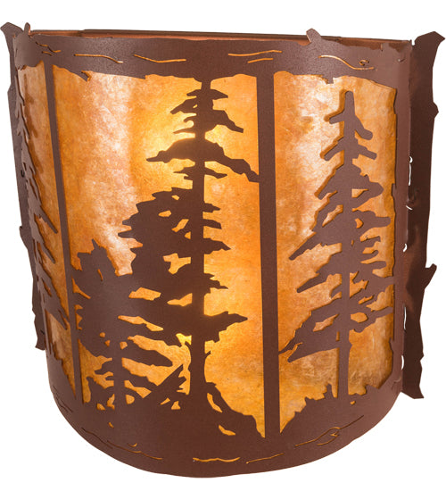 15" Wide Tall Pines Wall Sconce