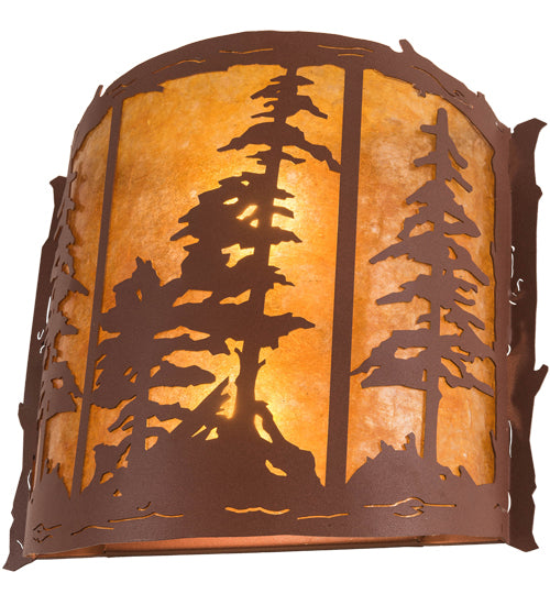 15" Wide Tall Pines Wall Sconce