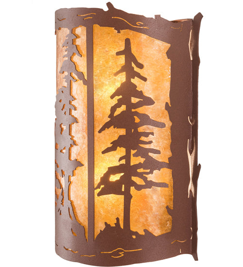 15" Wide Tall Pines Wall Sconce